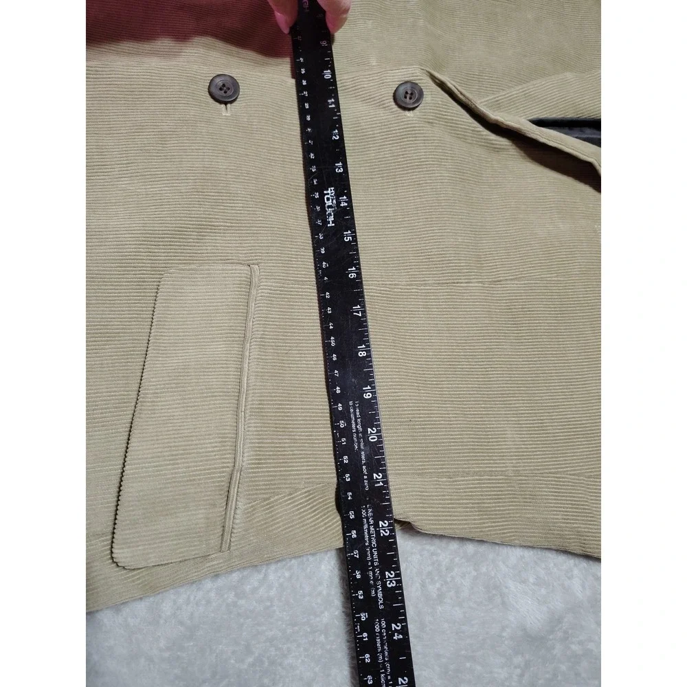 Concepts By Claiborne Corduroy Blazer Men XL Beige Classic City Holiday